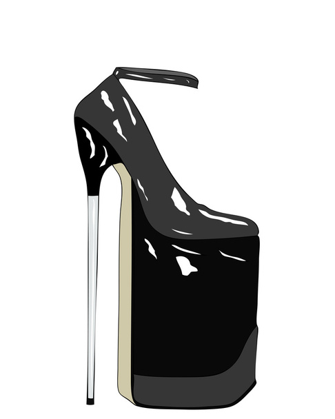 Μοντέρνας τέχνης - αφιέρωμα στον Γυναικεία παπούτσια - Διάνυσμα, εικόνα