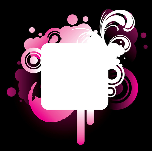 Pink grunge frame - Vector, afbeelding