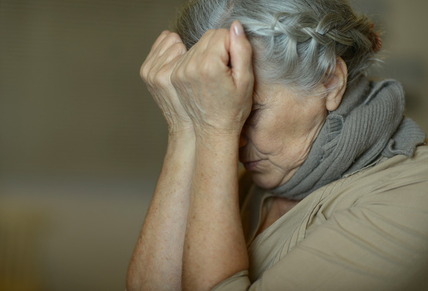 Sad aged woman - Fotó, kép