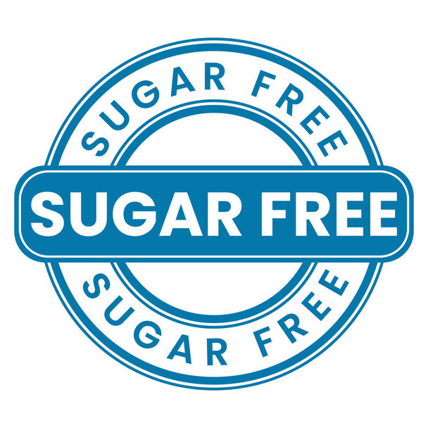 Blue Sugar Free geïsoleerde stempel sticker vector illustratie - Vector, afbeelding