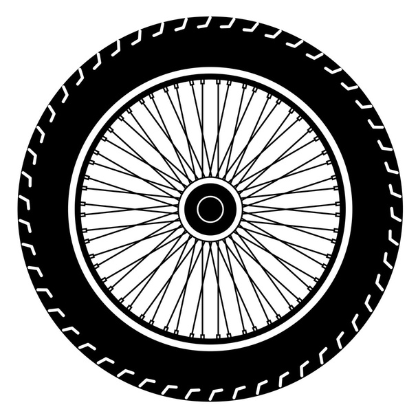 Motorkerékpár kerék vektor - Vektor, kép