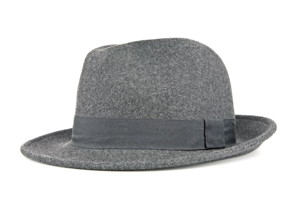 elegáns, sötét szürke kalap - Fotó, kép