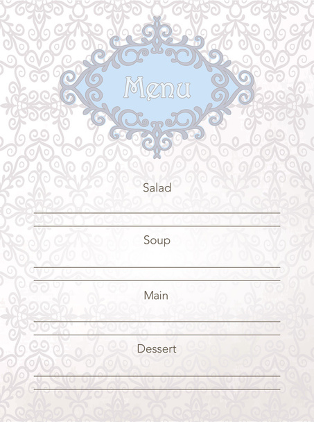 Menu texture with flowers - Vector, Image