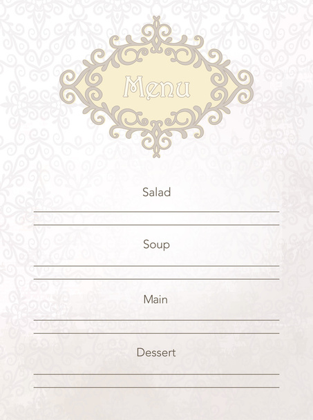 Textura do menu com flores
 - Vetor, Imagem
