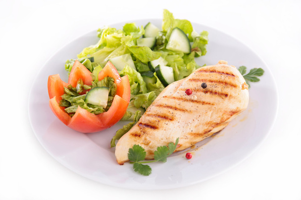 Chicken breast and salad - Photo, Image