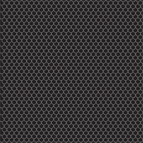 Scallop black  pattern - Vector, Image
