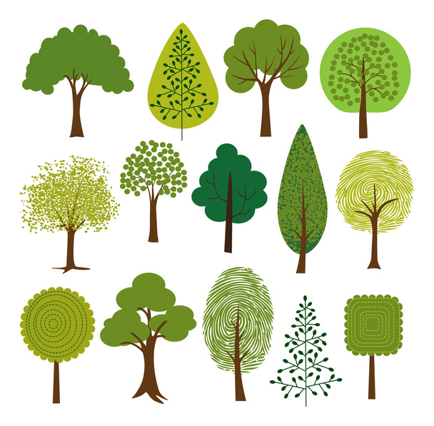 Trees clip art - Vector, Image