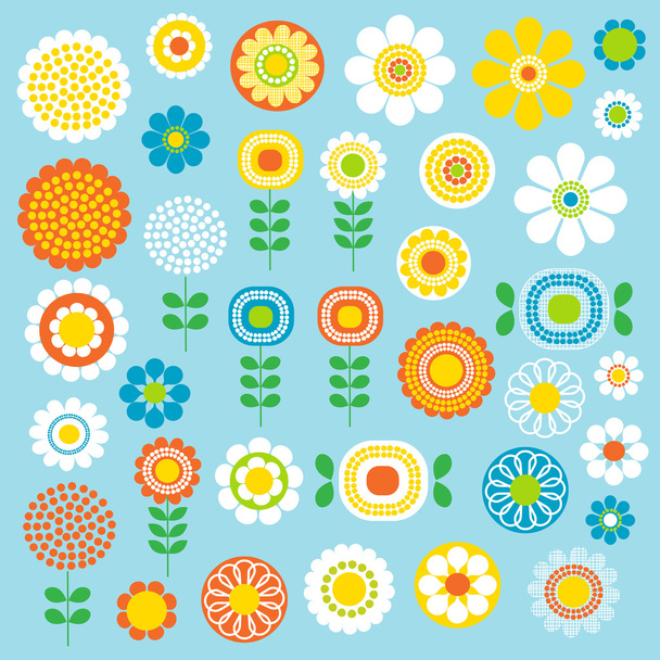 Retro floral pattern - Vector, Image