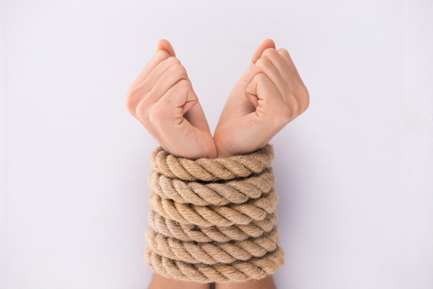 Tied female hands - Foto, Imagem