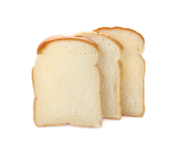 Beyaz arkaplanda izole edilmiş bir ekmek dilimi - Fotoğraf, Görsel