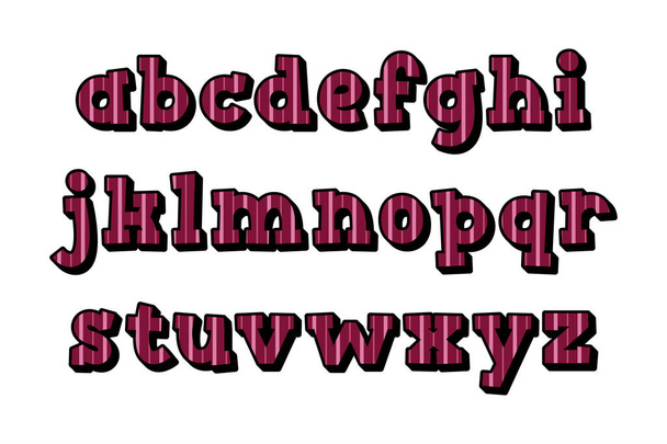 Wszechstronny zbiór liter alfabetu różowej linii do różnych zastosowań - Wektor, obraz