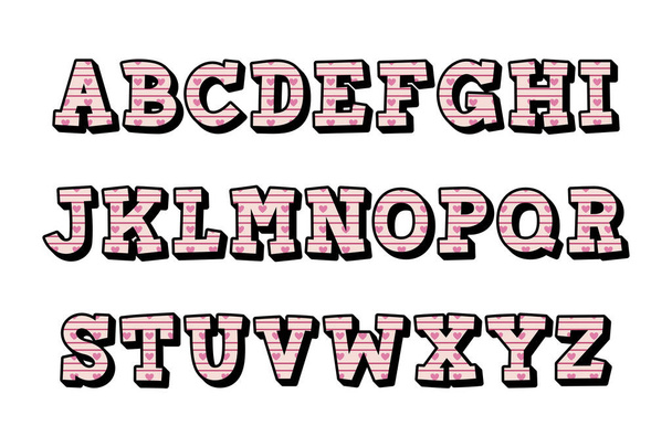 さまざまな用途のための愛アルファベットの多彩なコレクション - ベクター画像