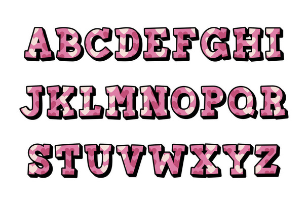 Versatile Collection of Love Alphabet Letters for Various Uses - Вектор,изображение