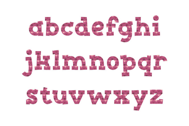 Colección versátil de letras del alfabeto de besos para varios usos - Vector, Imagen