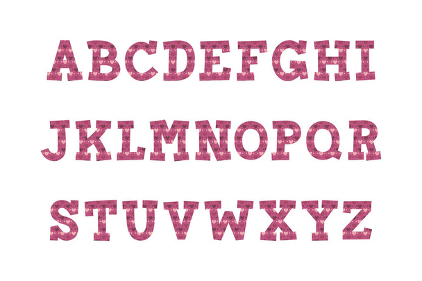 Wszechstronny zbiór liter alfabetu pocałunków do różnych zastosowań - Wektor, obraz