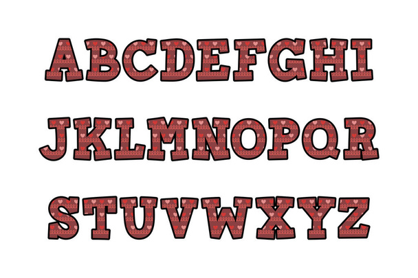 Colección versátil de letras del alfabeto de la serenata dulce para varios usos - Vector, Imagen