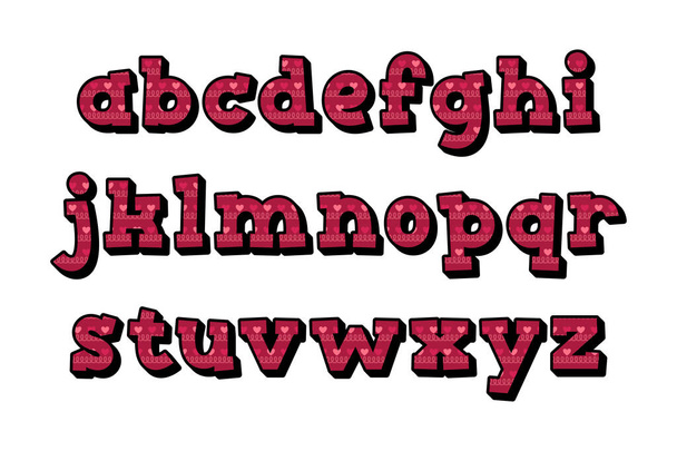 Универсальная коллекция алфавитов "Сладкая серенада" для различного использования - Вектор,изображение