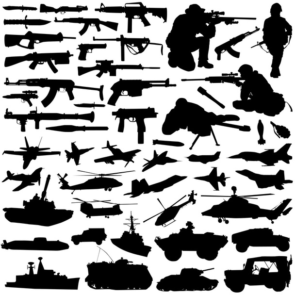 militaire silhouet design - Vector, afbeelding