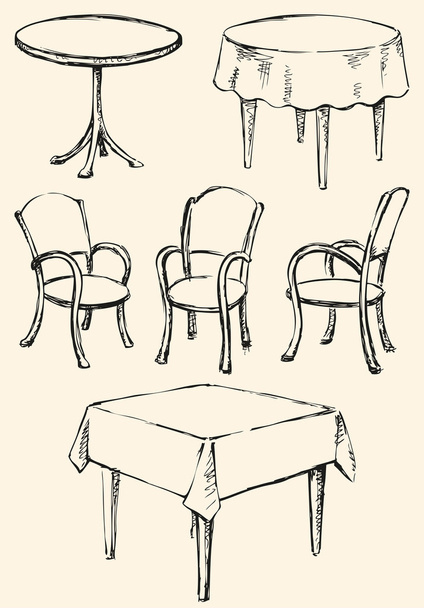 Erilaiset karvat ja pöydät. Vektoriluonnos
 - Vektori, kuva