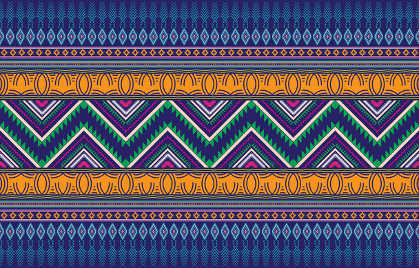 Diseño para fondo, marco, frontera o decoración con ilustración de patrón azteca étnica persa en color blanco y negro. Indio nativo, Navajo, Diseño Inca, Ikat, patrón geométrico - Foto, imagen