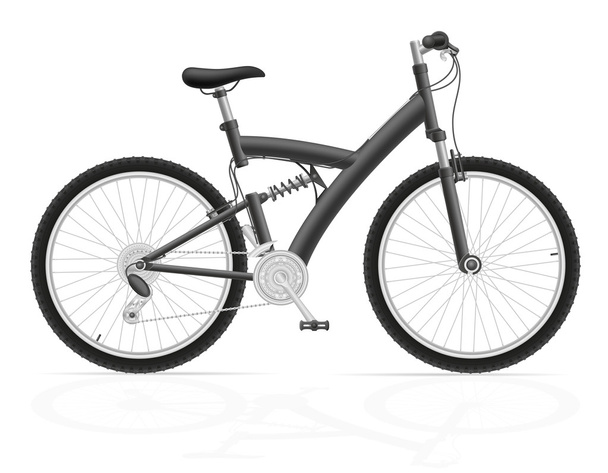 sports bike with the rear shock absorber vector illustration - Вектор, зображення