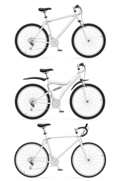 set icons sports bikes with the rear shock absorber vector illus - Vektori, kuva