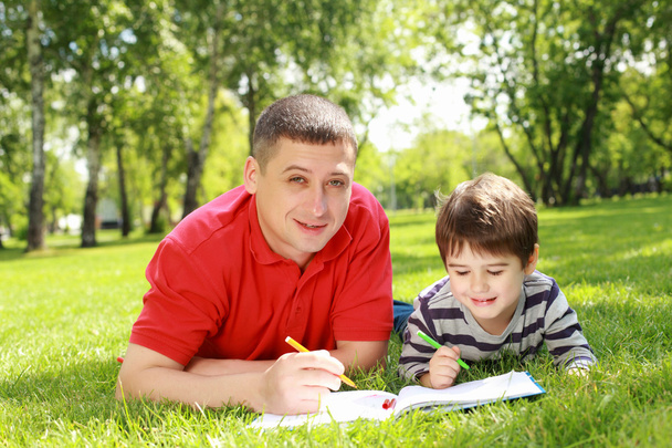 Father with his son in the park - Photo, Image