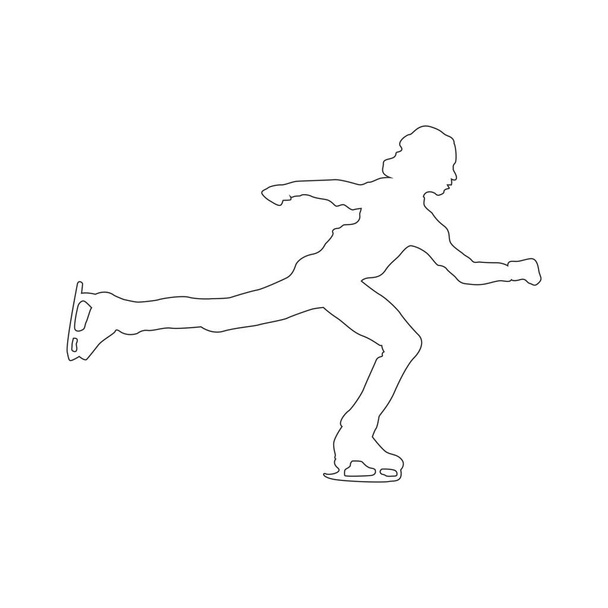 artistik patinaj sporu ikonu vektör illüstrasyon tasarımı - Vektör, Görsel
