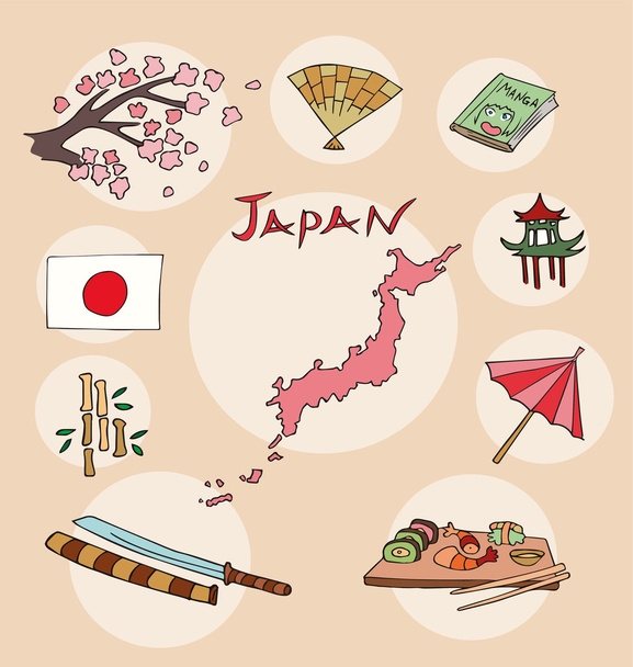 Набір національного профілю географічних карт Японії
 - Вектор, зображення