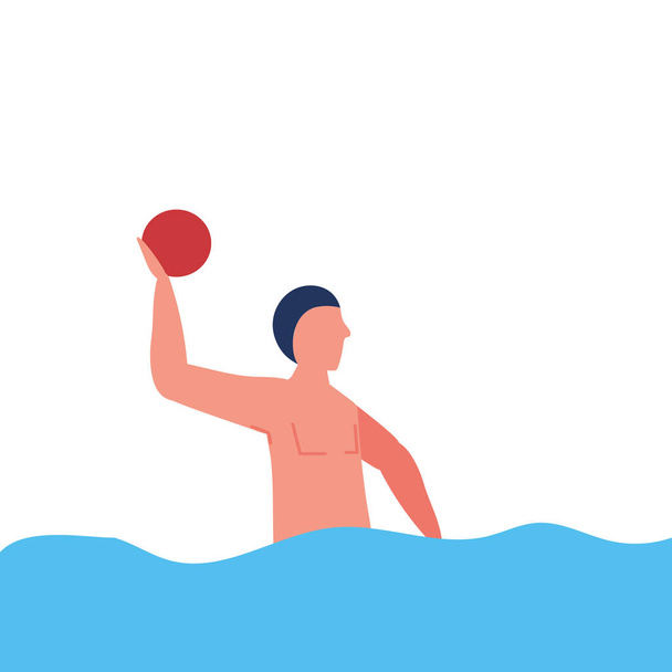 Иллюстрация водного чемпионата мира по водному поло - Вектор,изображение