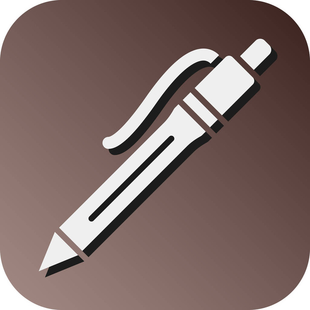 Icône de fond de gradient de glyphe de vecteur de stylo pour l'usage personnel et commercial - Vecteur, image