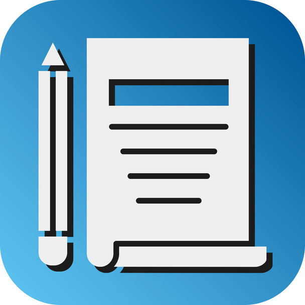 Notebook Vector Glyph Gradient Hintergrundsymbol für den persönlichen und kommerziellen Gebrauch - Vektor, Bild
