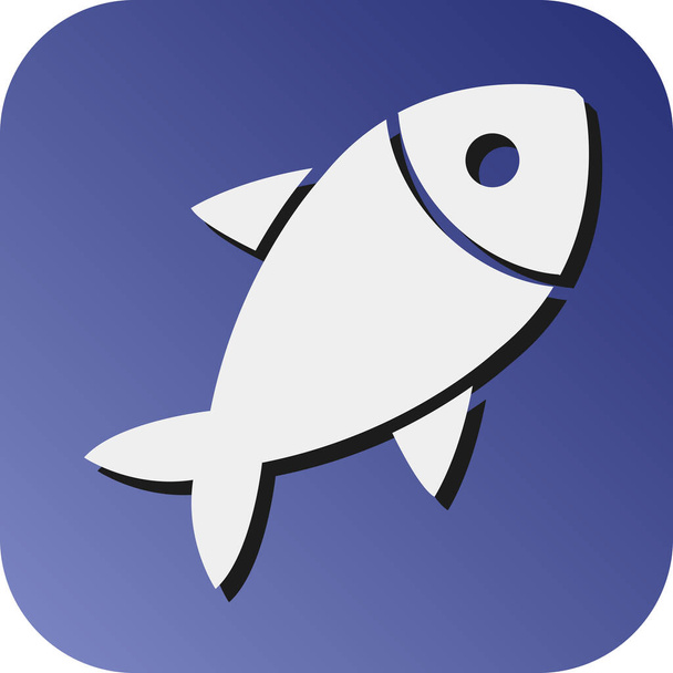 Διάνυσμα ψαριών Glyph Βαθμιδωτό εικονίδιο φόντου για προσωπική και εμπορική χρήση - Διάνυσμα, εικόνα