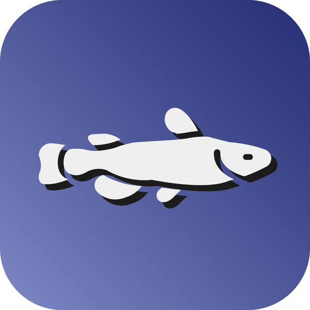 Catfish Vector Glyph Gradient Icono de fondo para uso personal y comercial - Vector, imagen