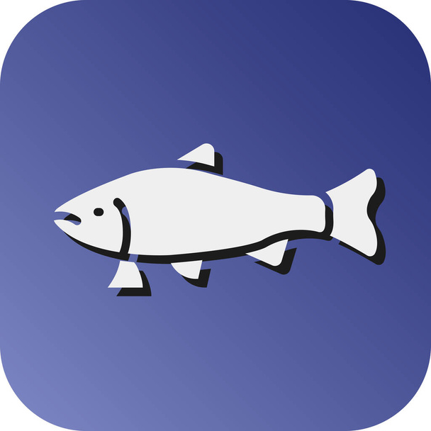 Trout Vector Glyph Gradient Background Icon For Personal And Commercial Use - Vector, Image