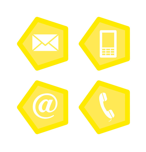 Web contact icons - Vector, Image