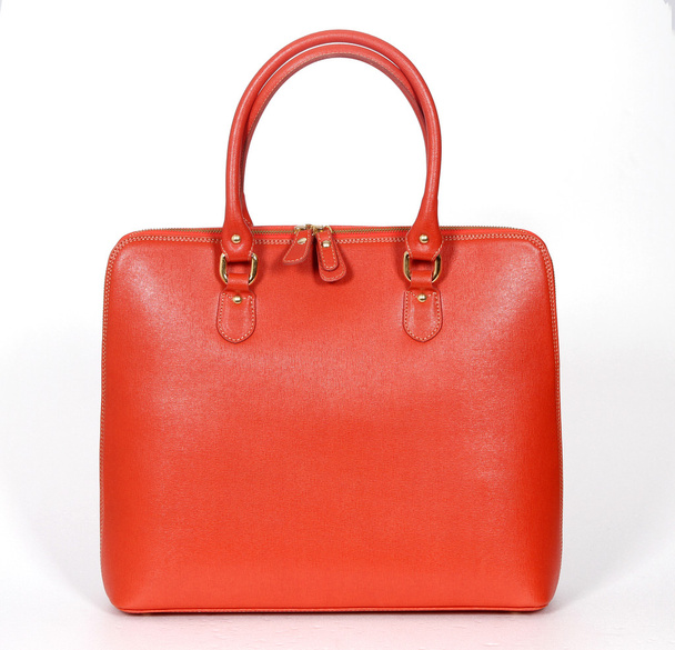 Πορτοκαλί πραγματικό δέρμα τσάντα - Φωτογραφία, εικόνα