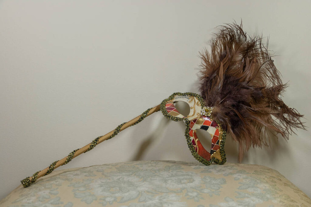 Mano lupo, maschera di carnevale arlecchino - Foto, immagini