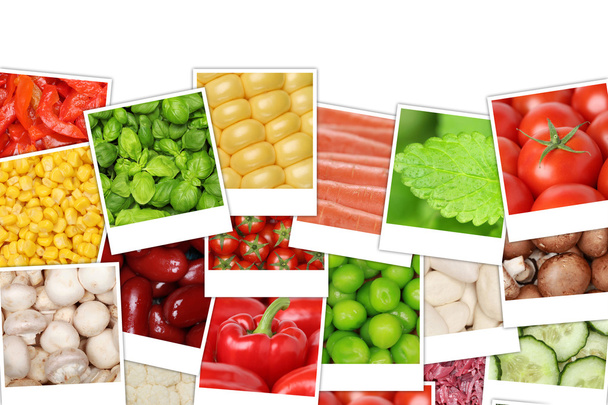 Vegetables background with tomatoes, paprika, lettuce, potatoes  - Fotografie, Obrázek