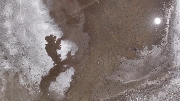 Muster in Salinen in der Karibik, Luftaufnahme - Filmmaterial, Video