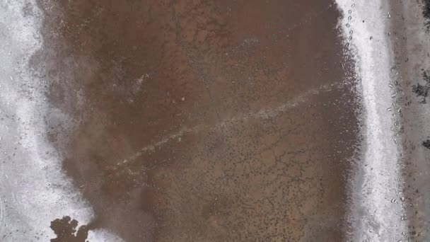 Шаблоны в соляных работах на Карибах, вид с воздуха - Кадры, видео