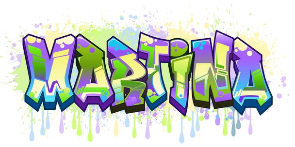 Graffiti Design in stile per Martina .. - Vettoriali, immagini