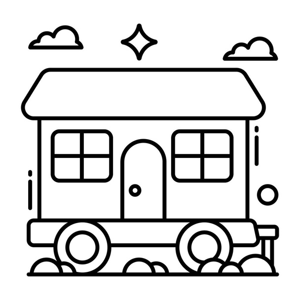 Icono de diseño creativo de tren bogie  - Vector, Imagen