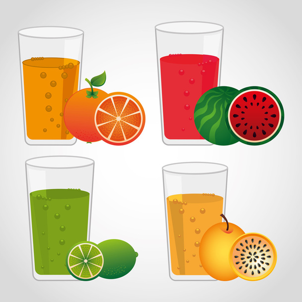 Juice fruit design - Vector, Image
