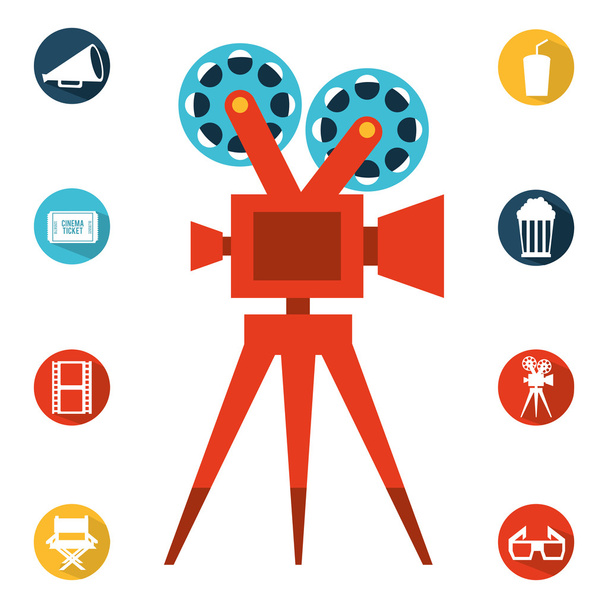 Дизайн иконок кино
 - Вектор,изображение