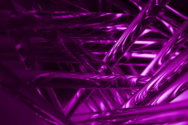 светящиеся оптические волокна в темноте - Фото, изображение