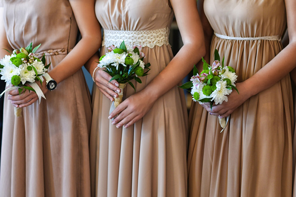 Beautiful bridesmaid bouquets - Фото, зображення