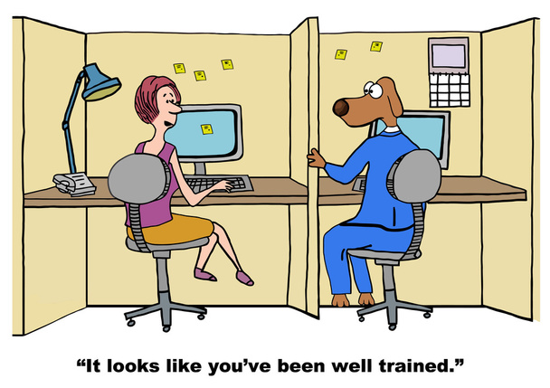 Well trained dog - Vector, Image