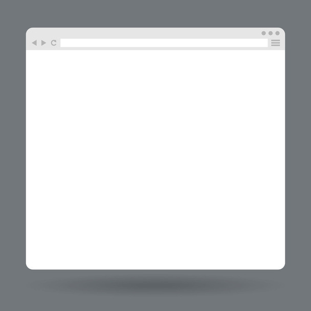 Ventana plana del navegador en blanco
 - Vector, imagen