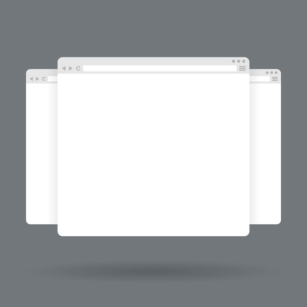Flat blank browser windows - Vector, Image